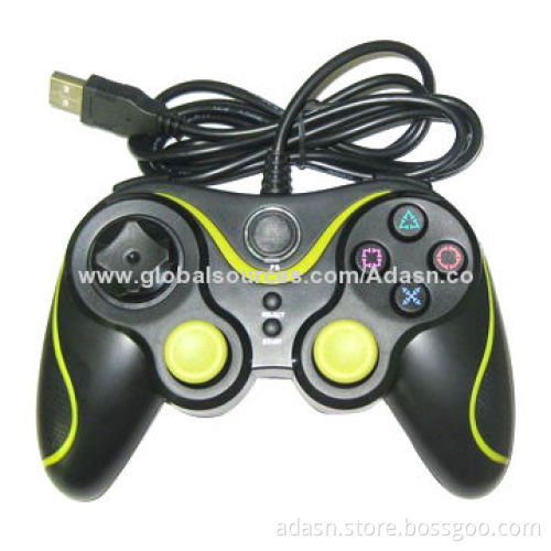Wired PC USB Game Controller Joypad with Double Shock, with LED Light, Fashionable and Various Color